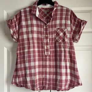 Burberry Brit Plaid Checkered Button Down Shirt